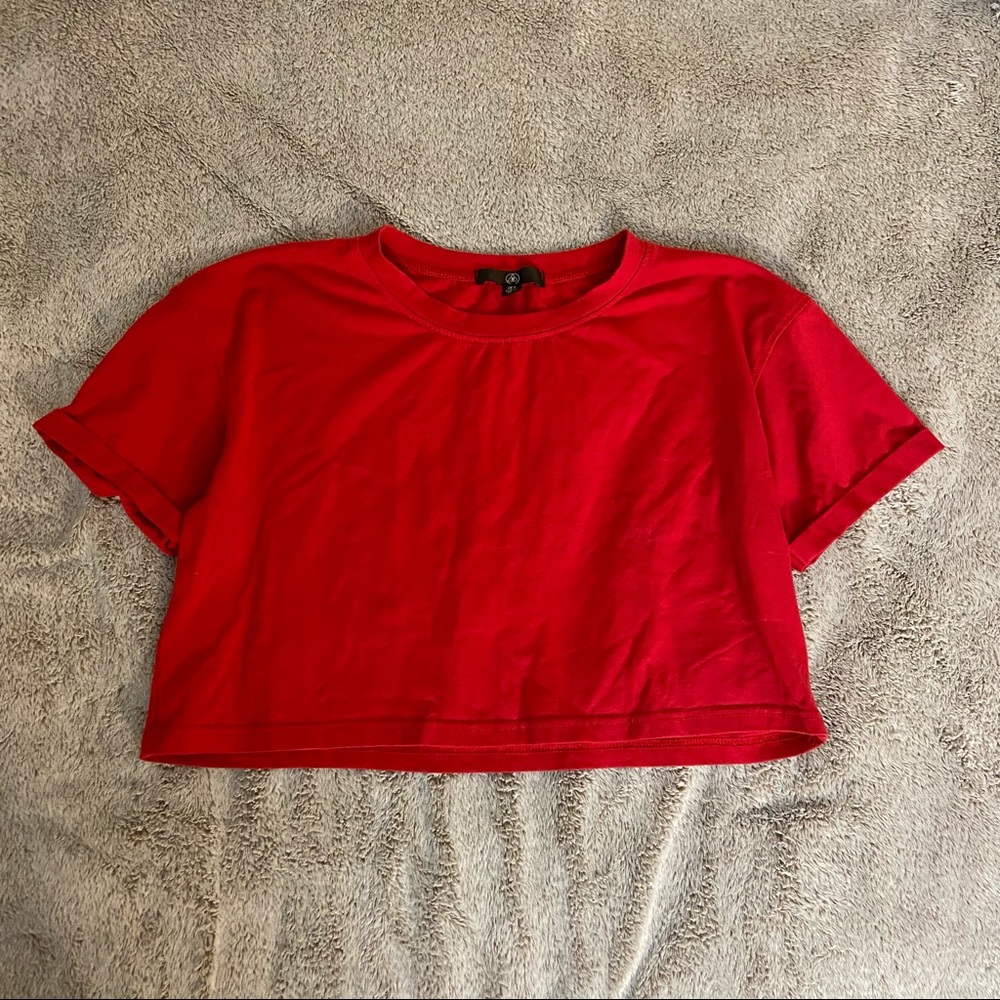 Bright Red Crop Top